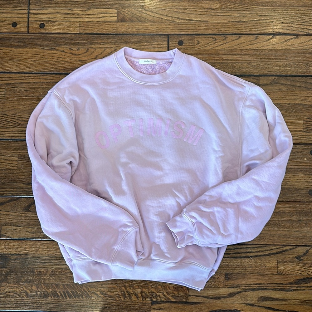 Madhappy lavender sweatshirt - OPTIMISM